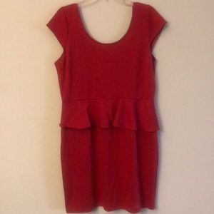 Red Peplum Dress